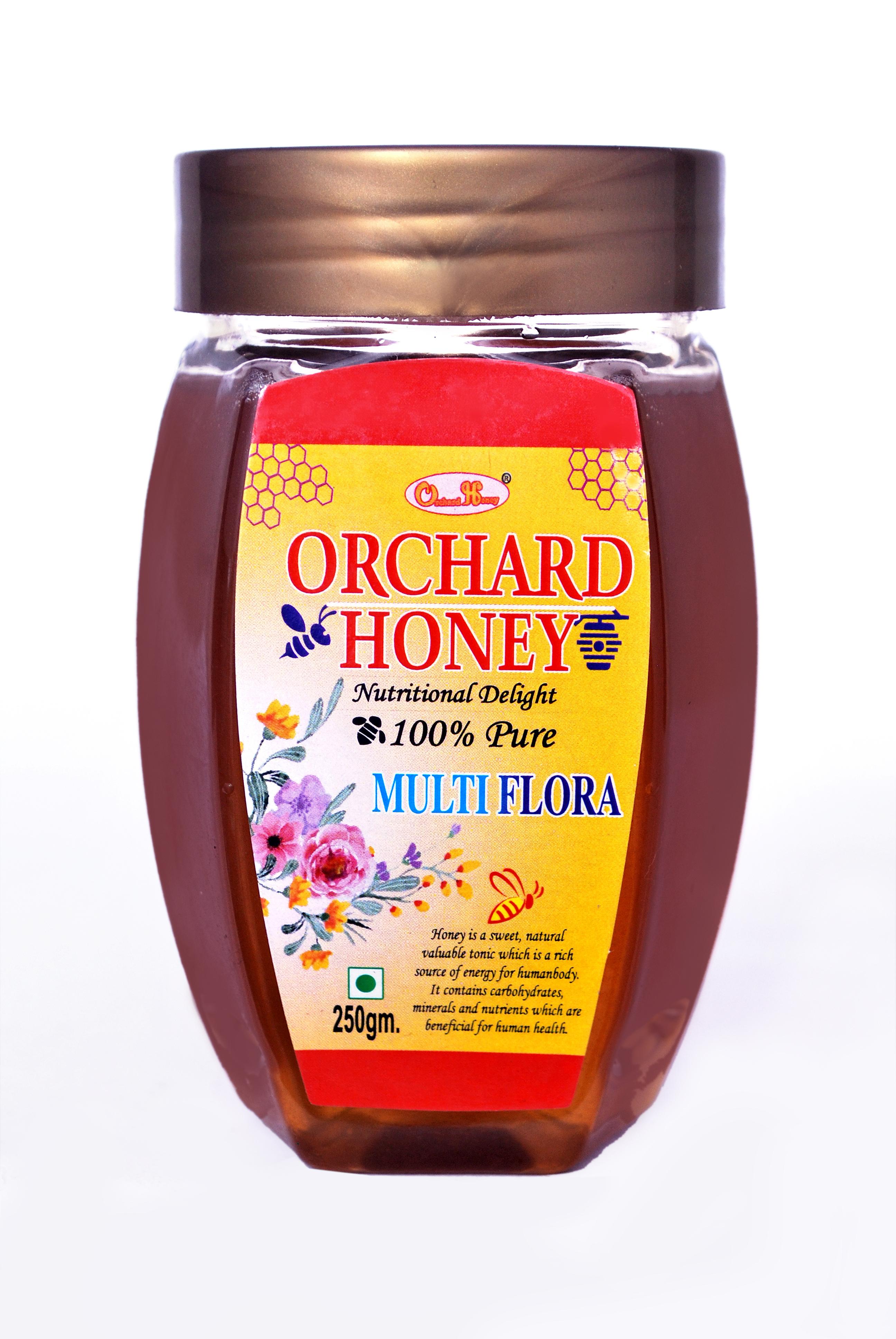 Orchard Honey Multi Flora 100 Percent Pure and Natural (No Additives, No Preservatives) (250gm)